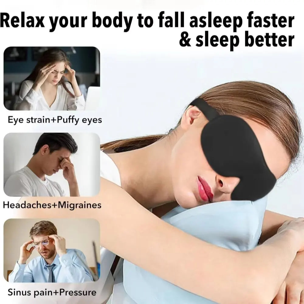 3D memory foam blackout travel sleep mask