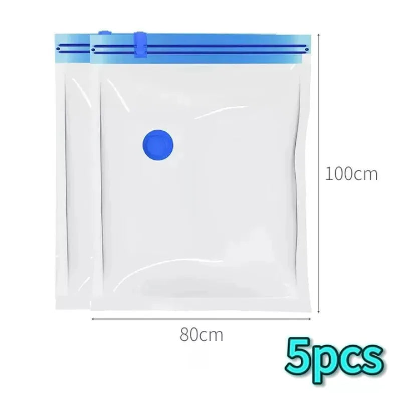 Travel Vacuum Compression Bags — Space-Saver Set of 5