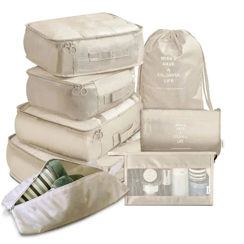 6-piece travel packing cubes luggage organizer set