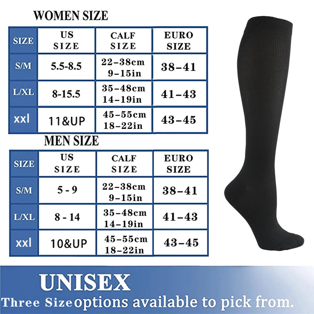 Travel compression socks for flights and circulation