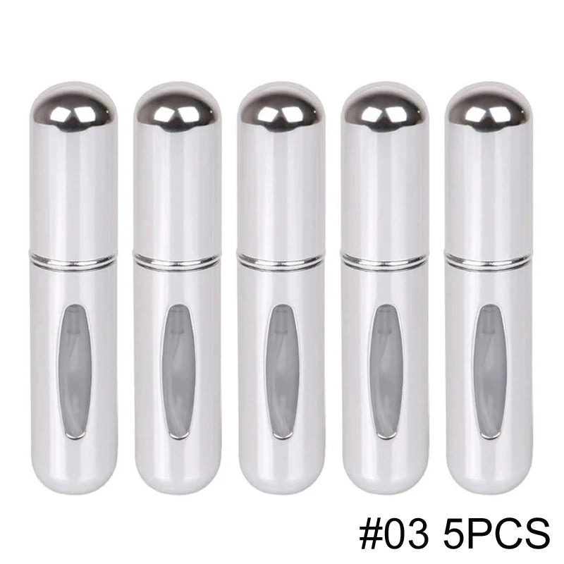 Aluminum refillable travel perfume atomizer
