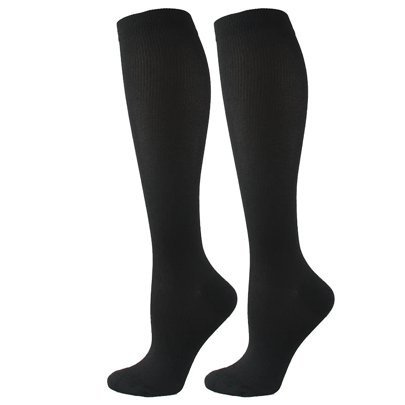 Travel compression socks for flights and circulation
