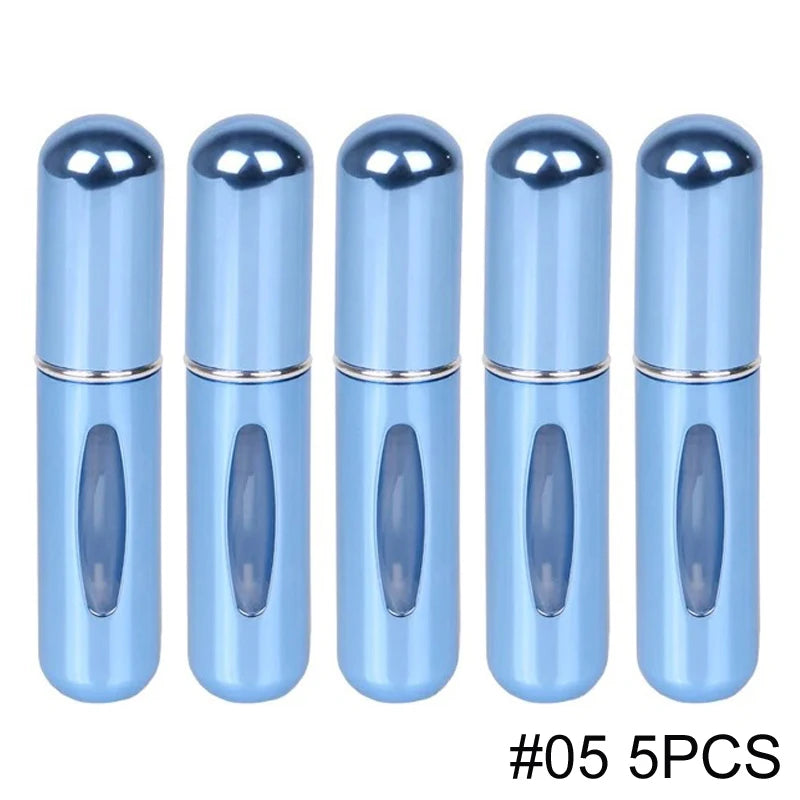 Aluminum refillable travel perfume atomizer