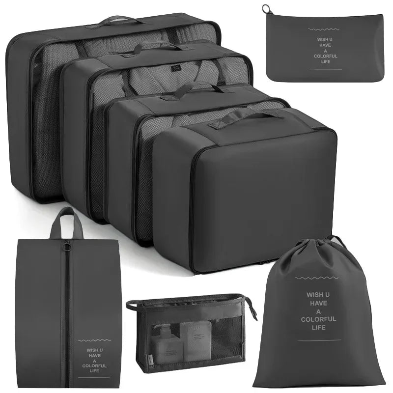 6-piece travel packing cubes luggage organizer set