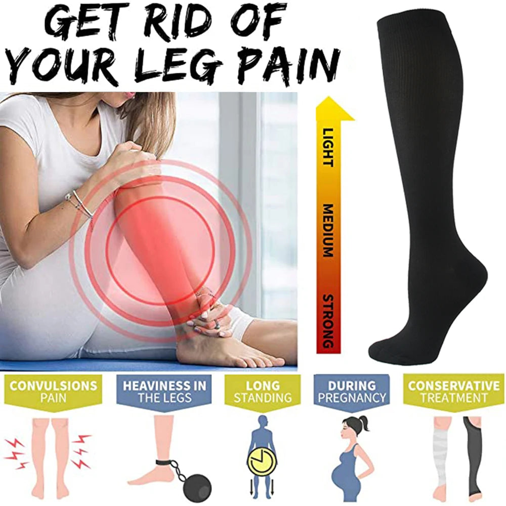 Travel compression socks for flights and circulation