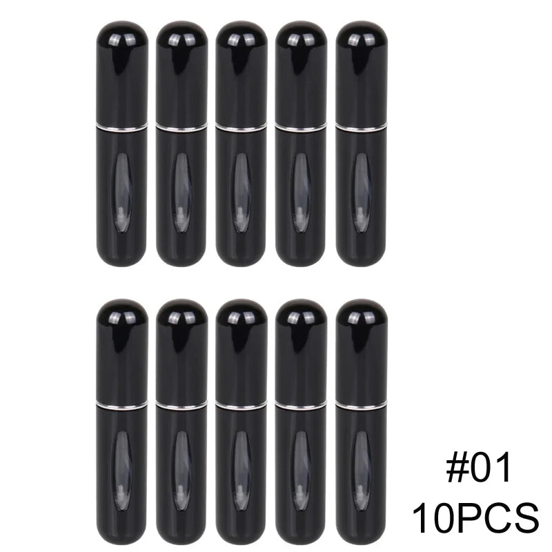 Aluminum refillable travel perfume atomizer