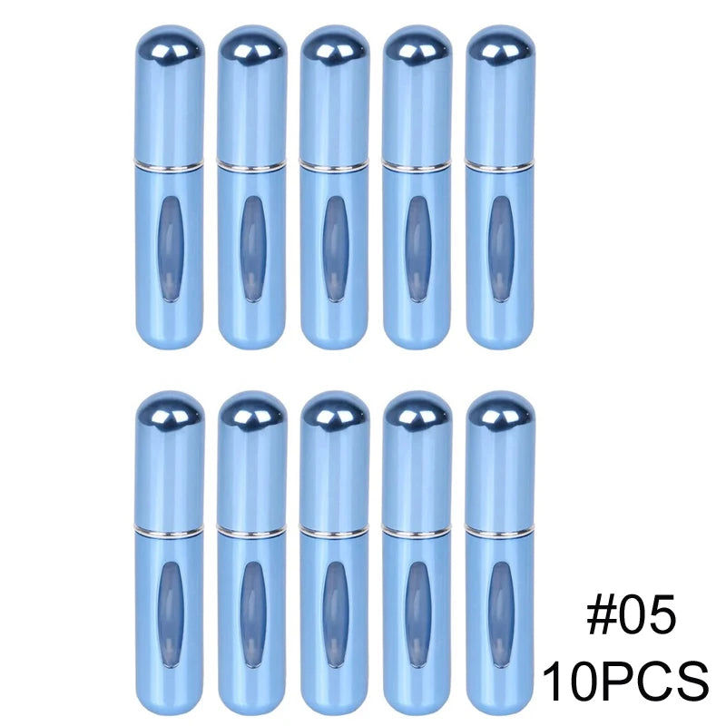 Aluminum refillable travel perfume atomizer