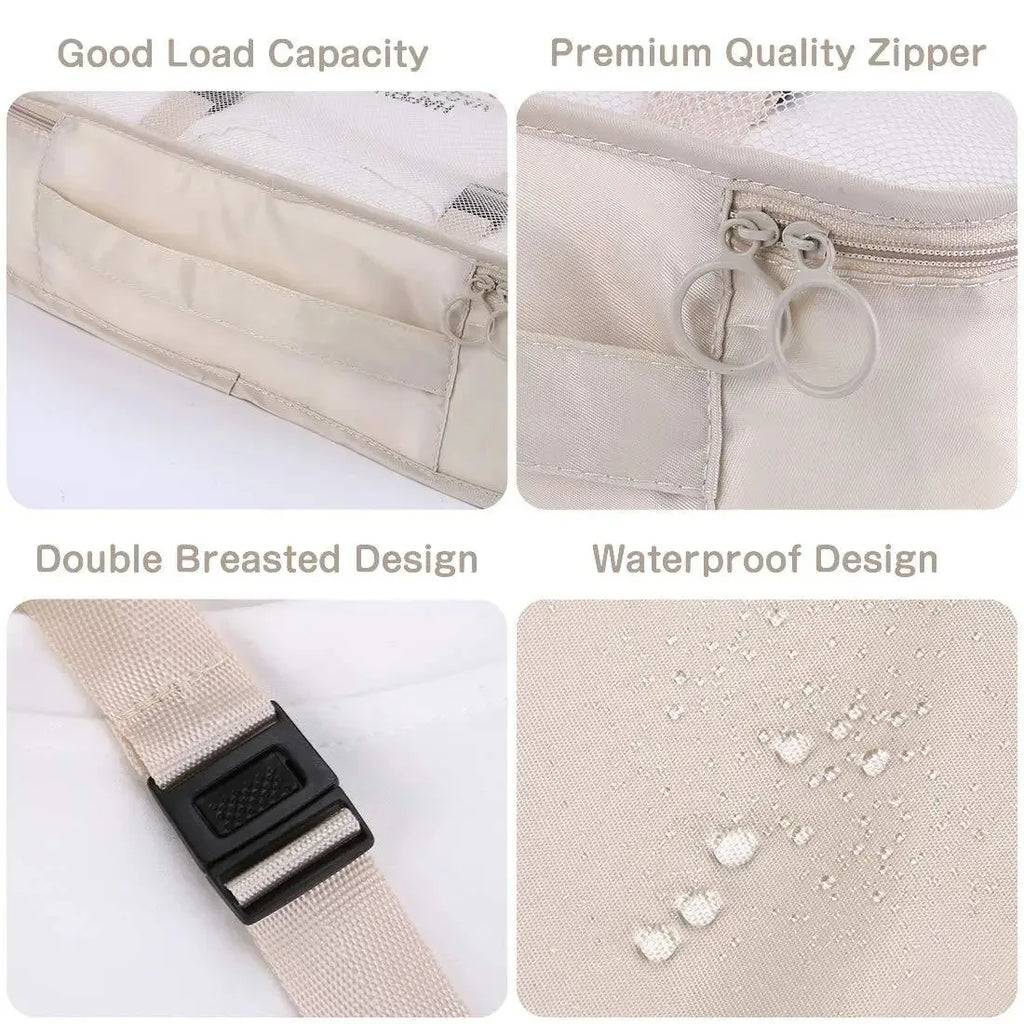 6-piece travel packing cubes luggage organizer set