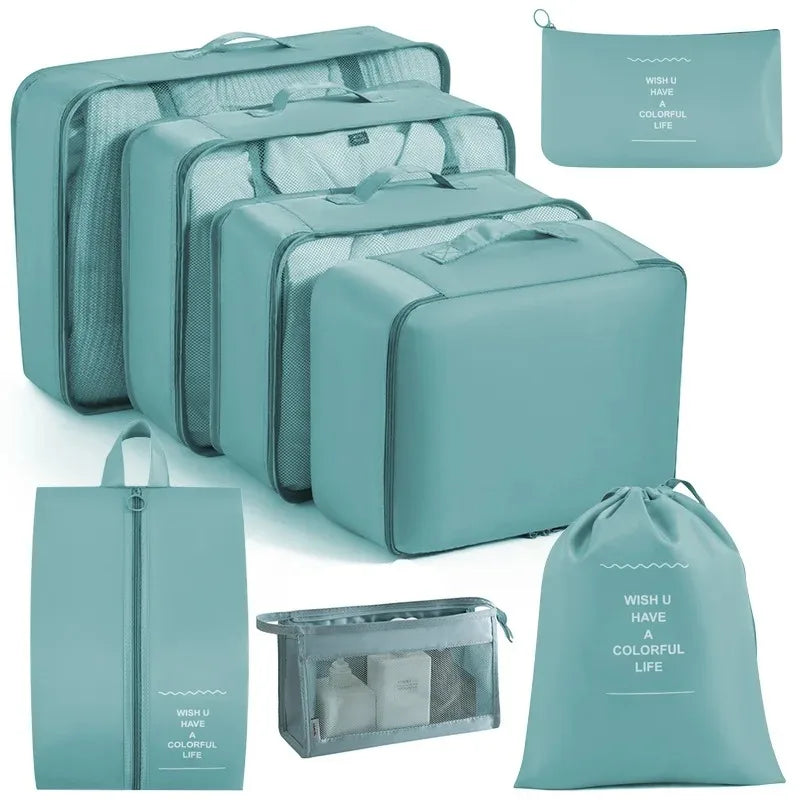 6-piece travel packing cubes luggage organizer set