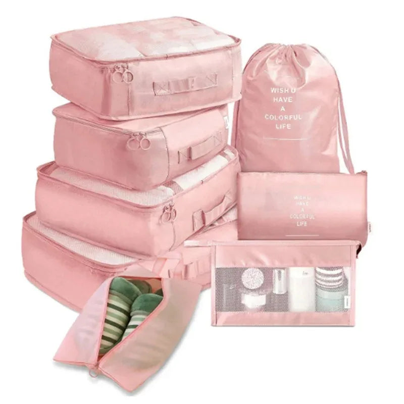 6-piece travel packing cubes luggage organizer set