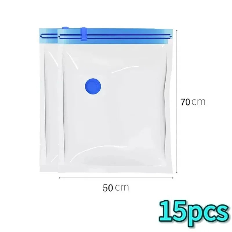 Travel Vacuum Compression Bags — Space-Saver Set of 5