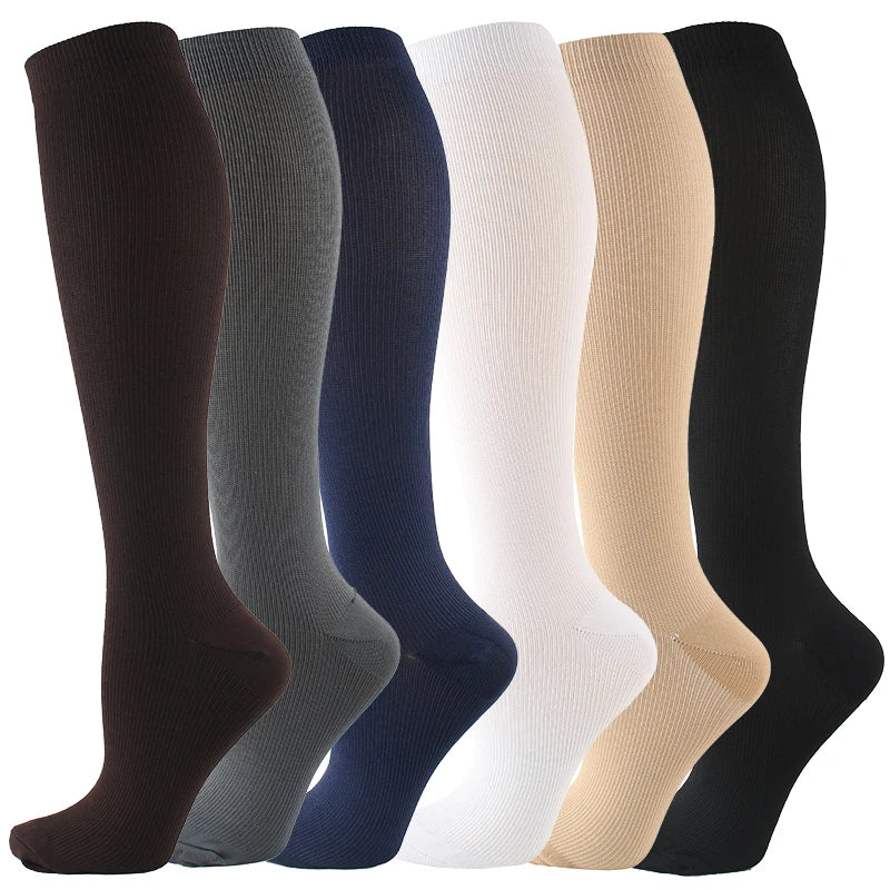Travel compression socks for flights and circulation