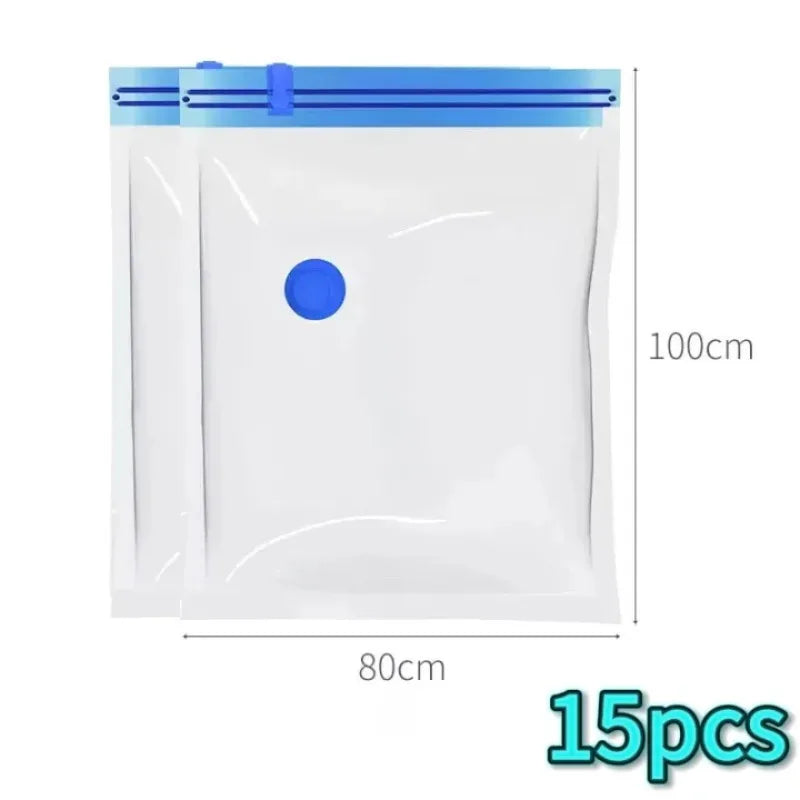 Travel Vacuum Compression Bags — Space-Saver Set of 5
