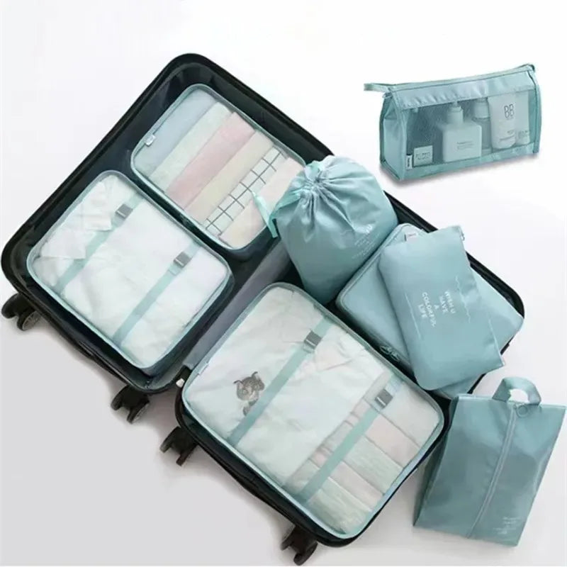 6-piece travel packing cubes luggage organizer set