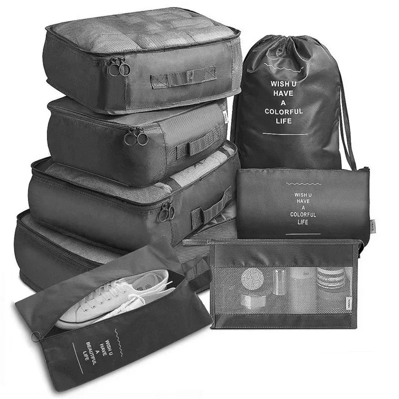 6-piece travel packing cubes luggage organizer set