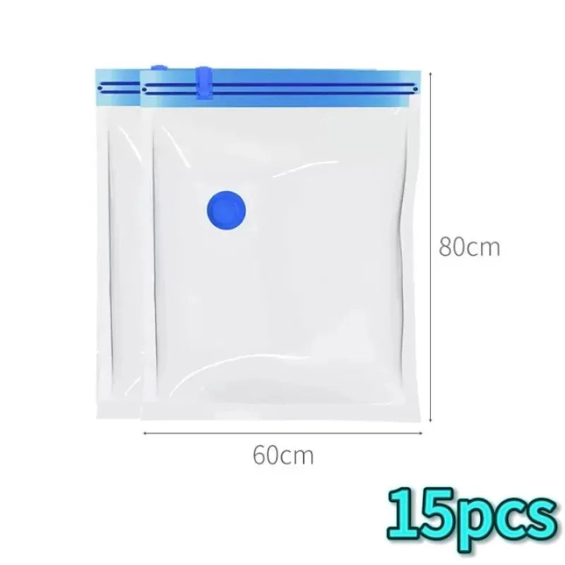 Travel Vacuum Compression Bags — Space-Saver Set of 5