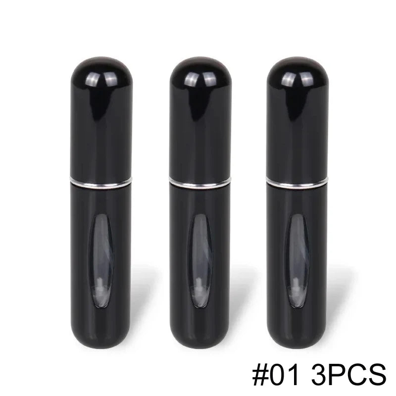 Aluminum refillable travel perfume atomizer
