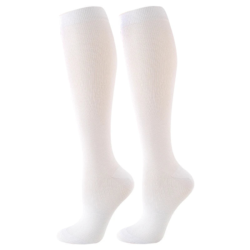 Travel compression socks for flights and circulation