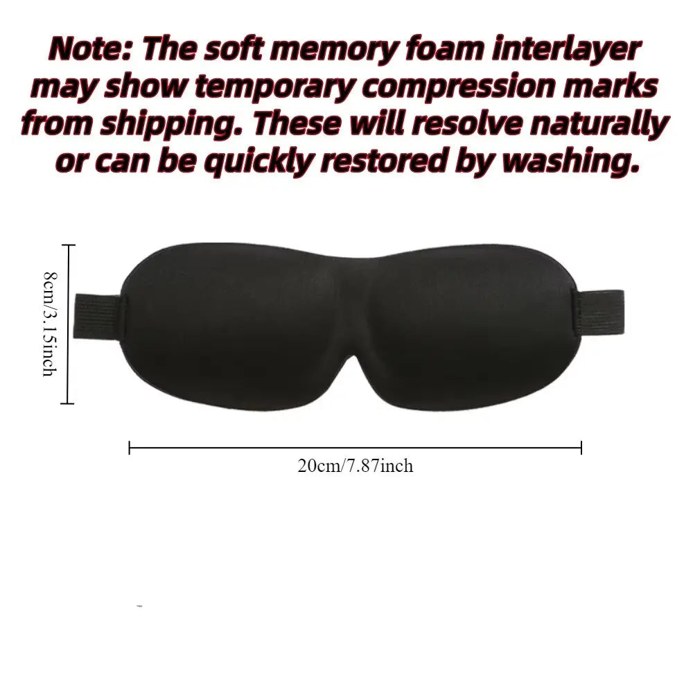 3D memory foam blackout travel sleep mask