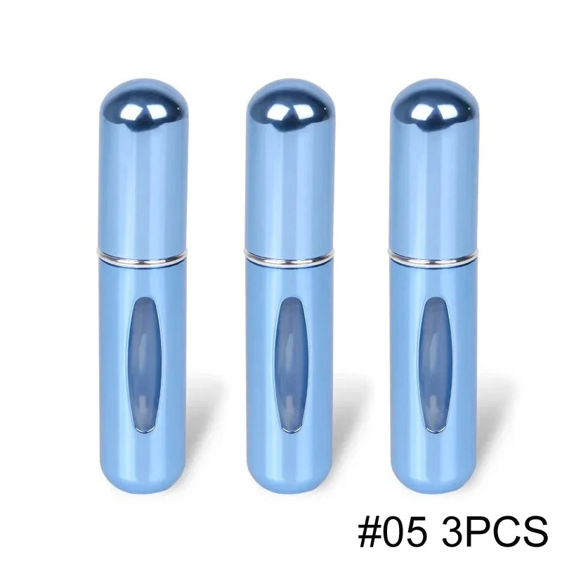 Aluminum refillable travel perfume atomizer