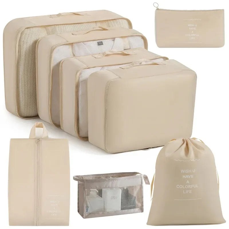 6-piece travel packing cubes luggage organizer set