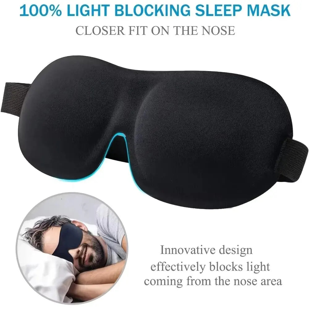 3D memory foam blackout travel sleep mask