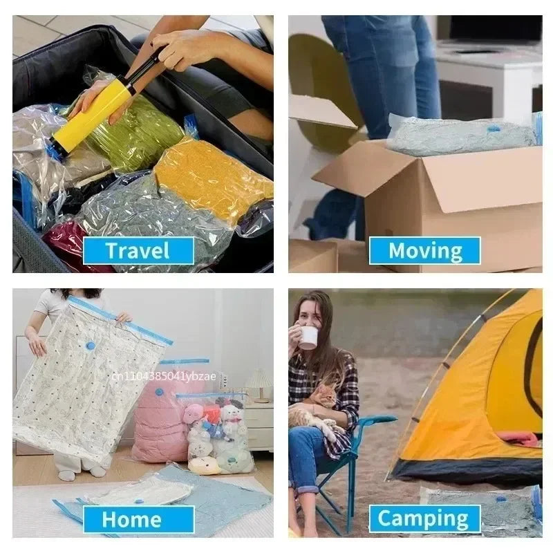 travel vacuum compression bags space saver set