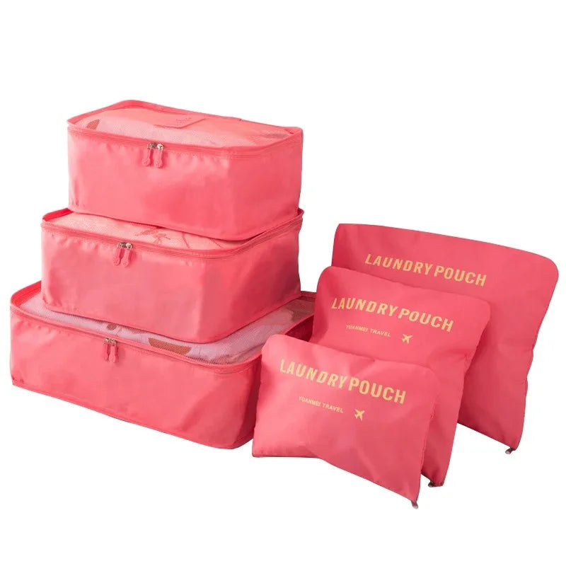 Packing Cubes — 6-Piece Travel Luggage Organizer Set