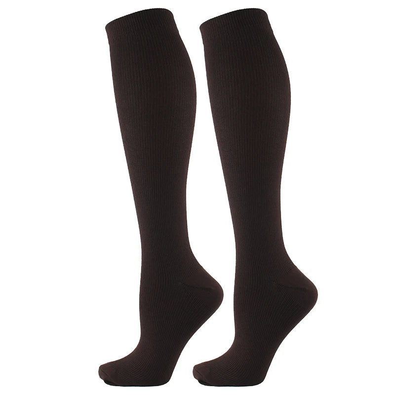 Travel compression socks for flights and circulation