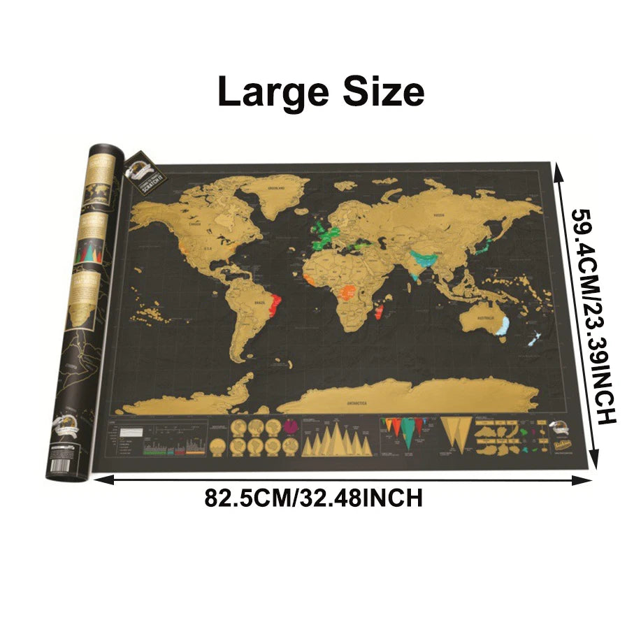 Scratch-Off World Travel Map — Track Every Adventure