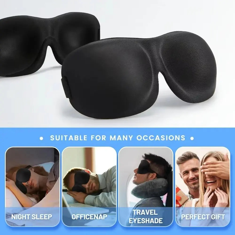 3D memory foam blackout travel sleep mask