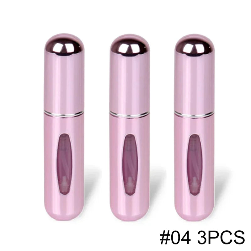 Aluminum refillable travel perfume atomizer