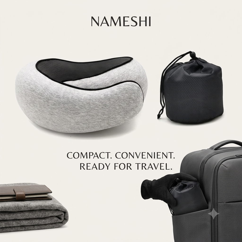 Memory foam travel neck pillow — 1