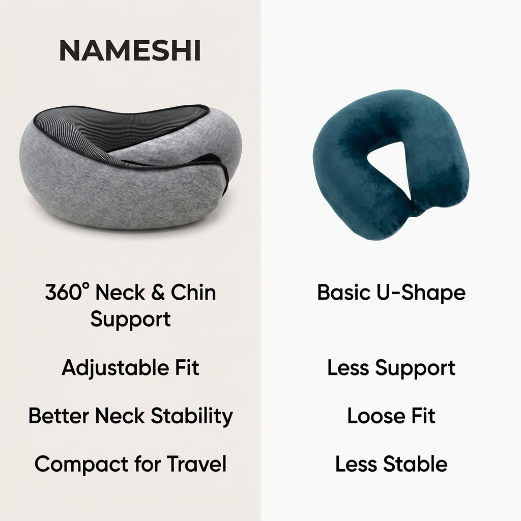 Memory foam travel neck pillow — 5
