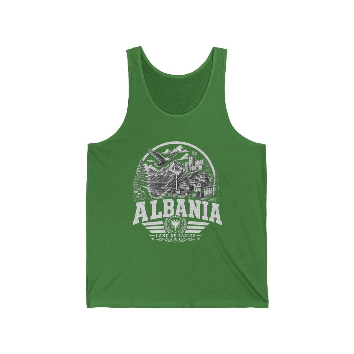 Albania Men's Tank Top — Leaf (front)
