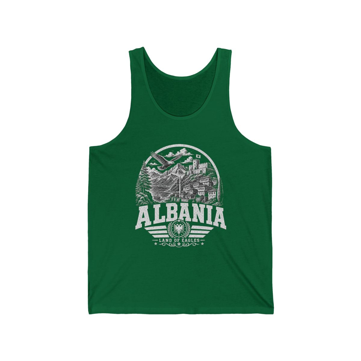 Albania Men's Tank Top — Kelly (front)