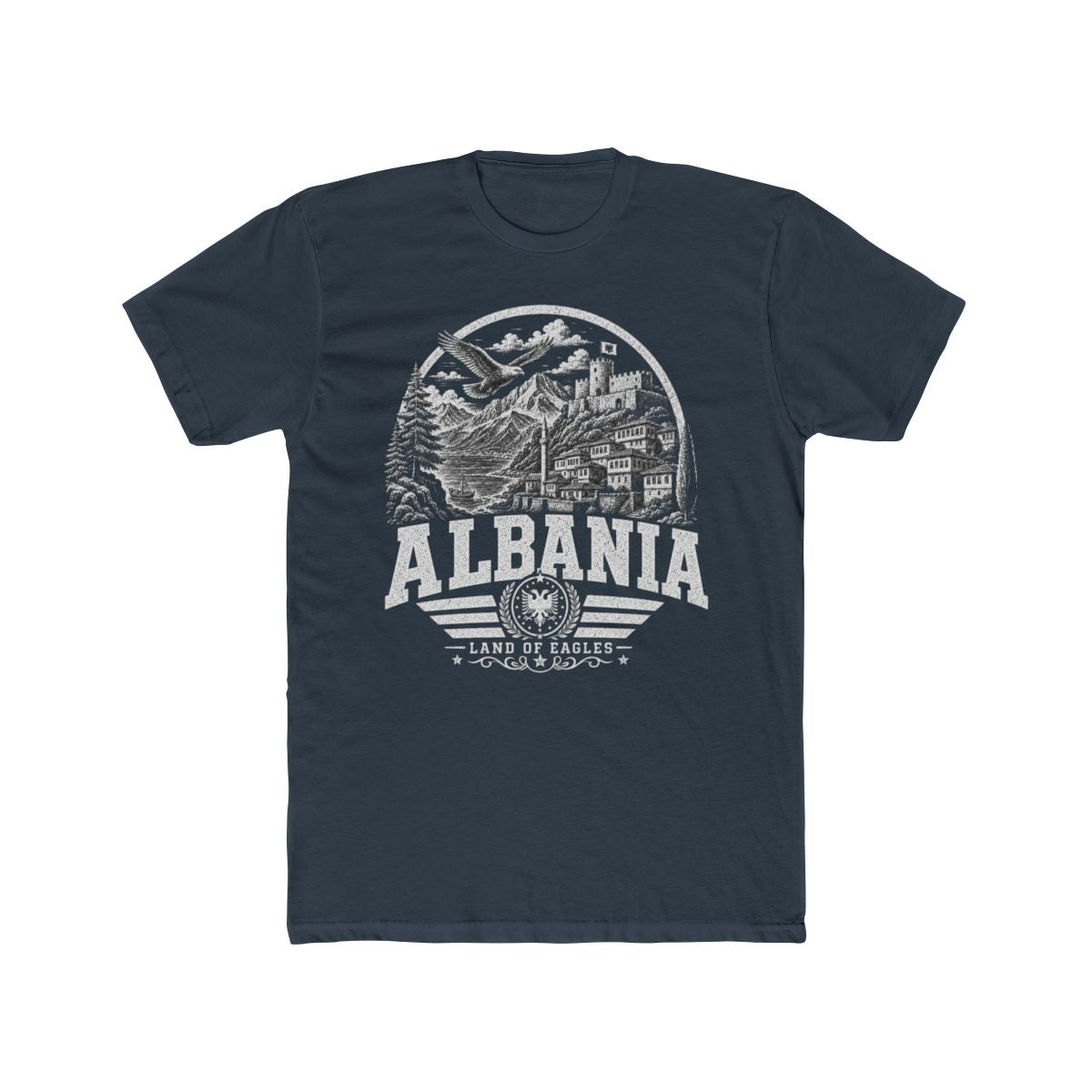 Albania Men's Tee — Solid Indigo