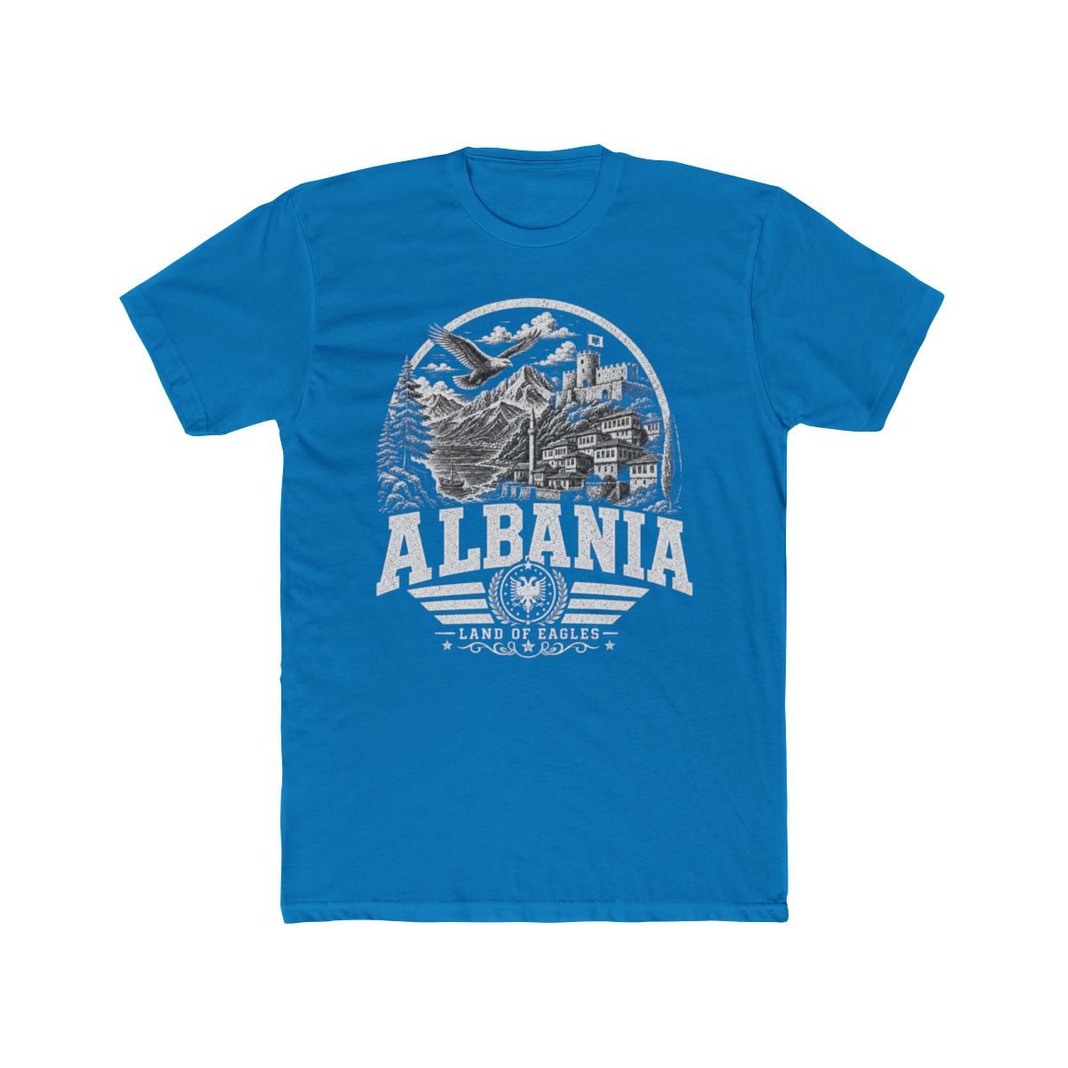Albania Men's Tee — Solid Turquoise