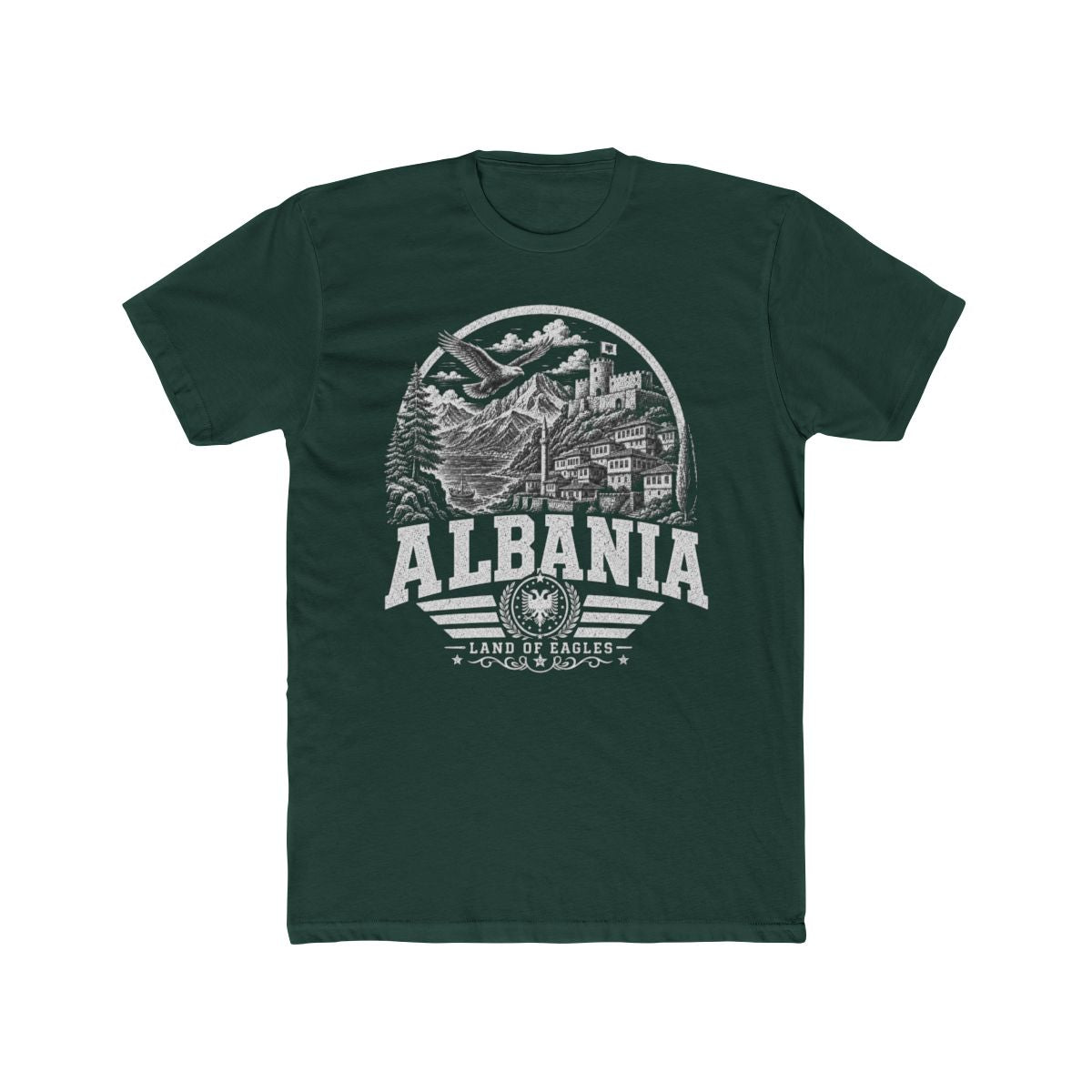 Albania Men's Tee — Solid Forest Green