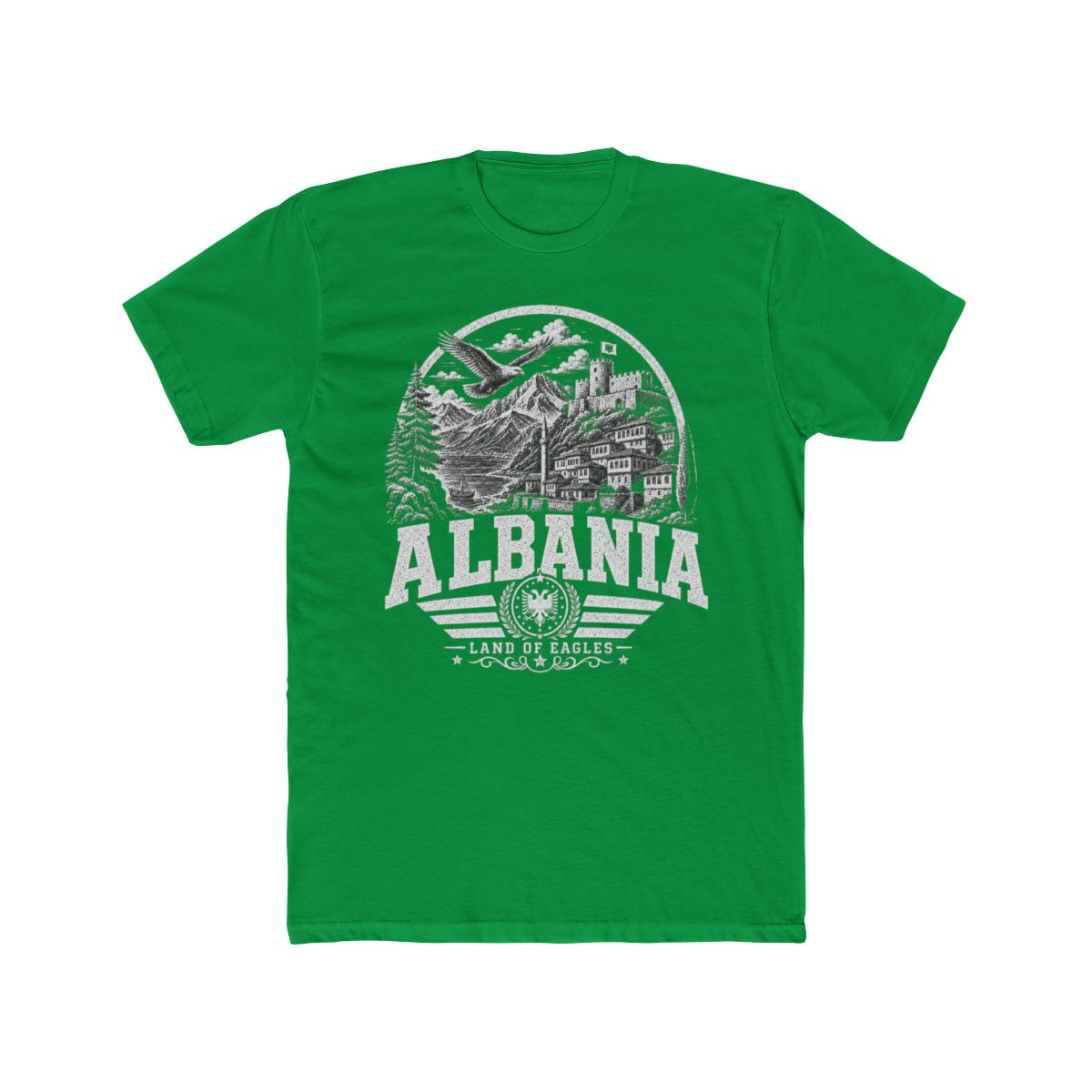 Albania Men's Tee — Solid Kelly Green