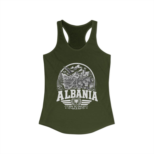 Camiseta sin mangas para mujer Albania Land of Eagles