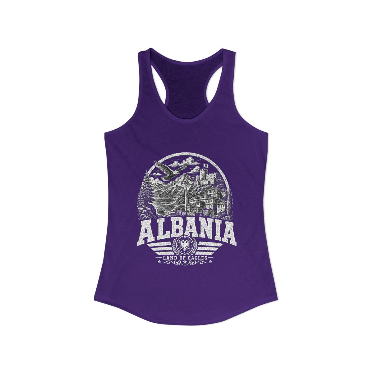 Albania Women's Tank Top — Solid Purple Rush (front)