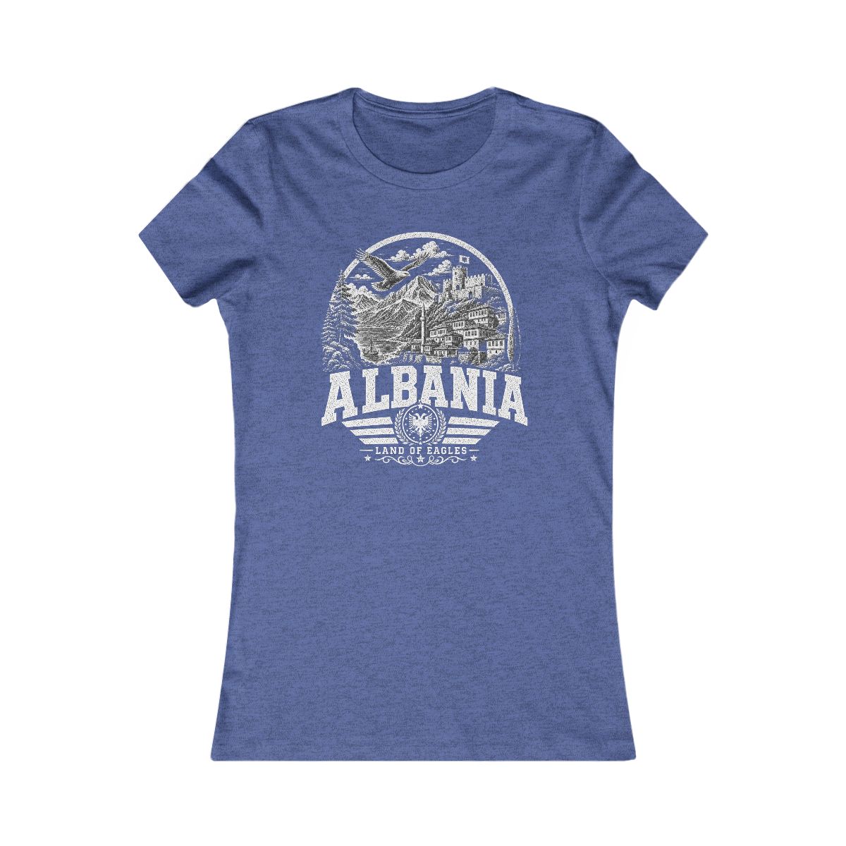 Albania Women's Tee — Heather True Royal