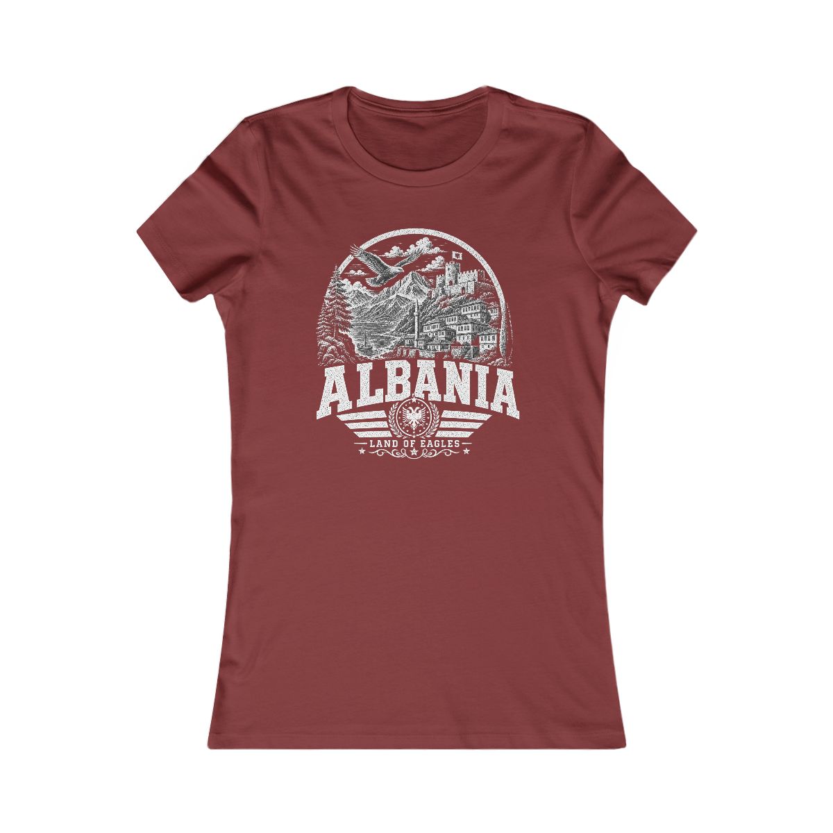Albania Women's Tee — Cardinal