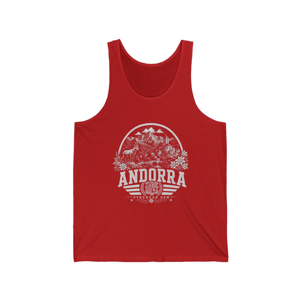 Andorra Men's Tank Top — Red (front)