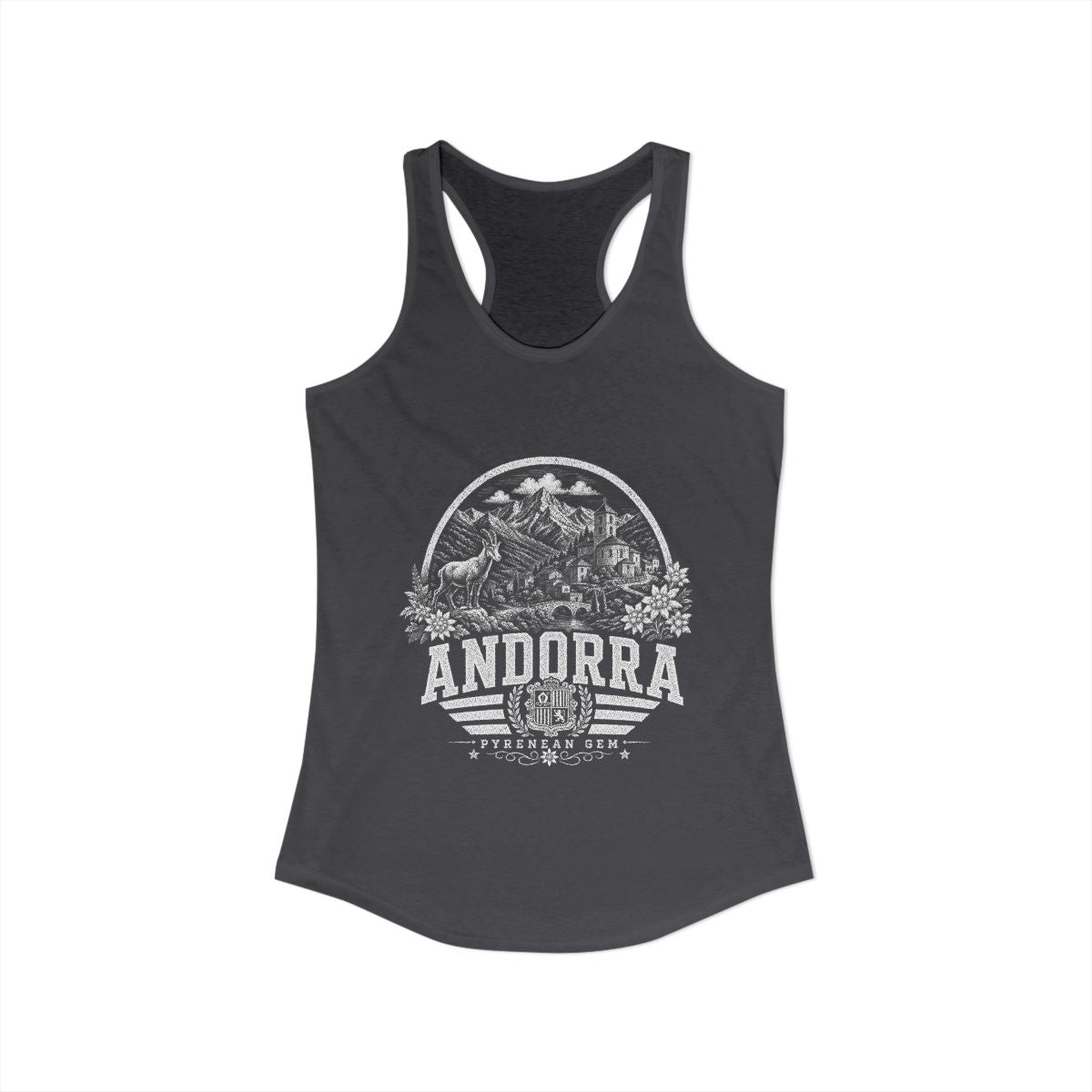 Andorra Women's Tank Top — Solid Dark Gray (front)
