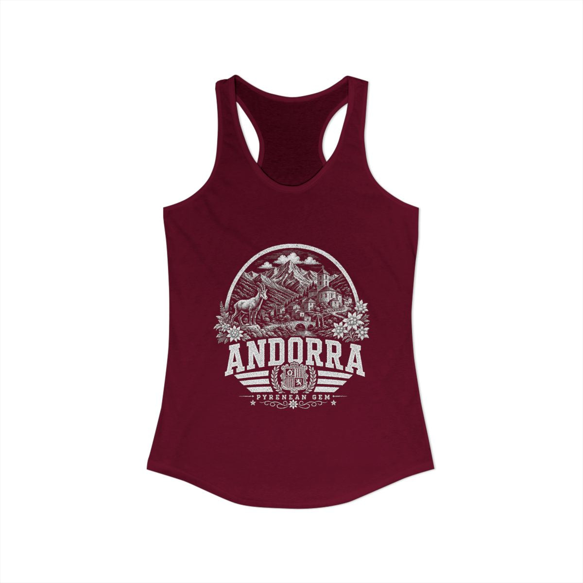Andorra Women's Tank Top — Solid Cardinal Red (front)