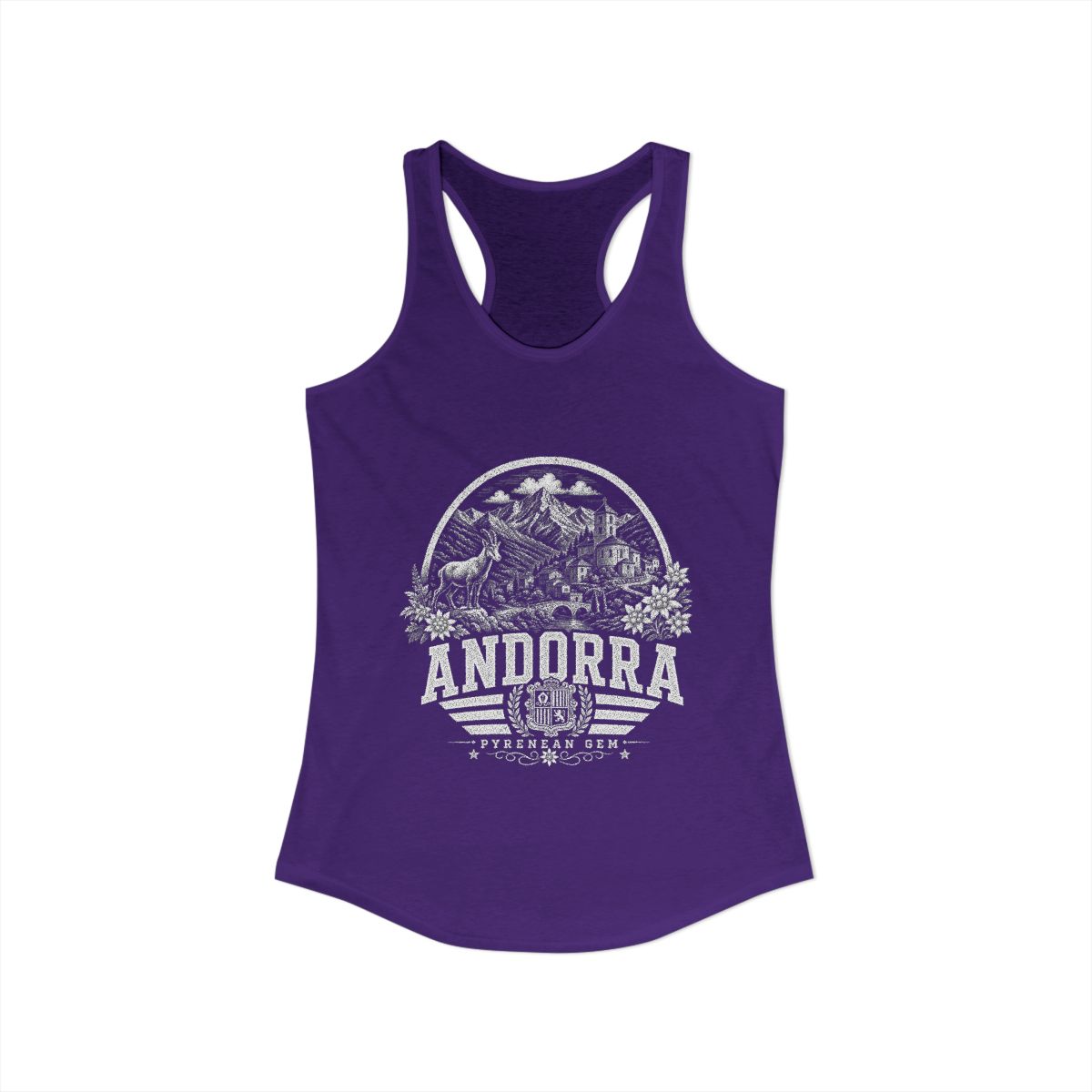 Andorra Women's Tank Top — Solid Purple Rush (front)