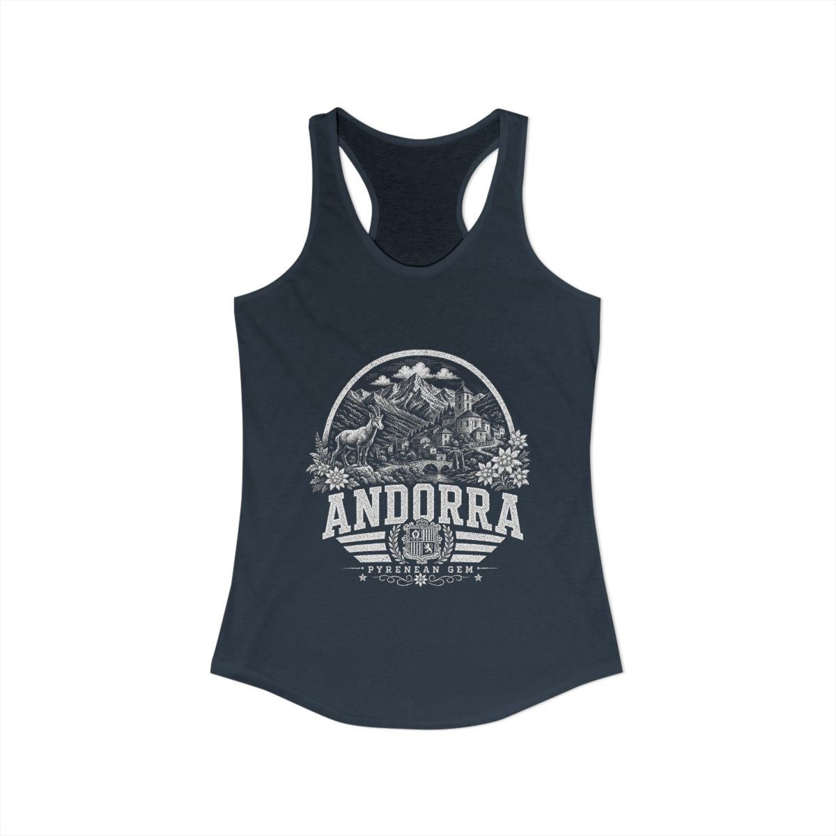 Andorra Women's Tank Top — Solid Indigo (front)