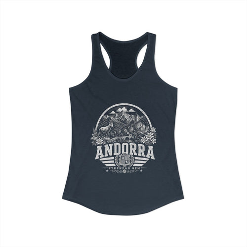Andorra Women's Tank Top — Solid Indigo (front)